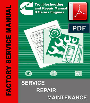 Cummins B Series 6bt 5.9l 4bt 3.9l Engine Service Repair Shop Manual