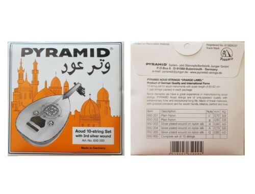 Oud Strings Pyramid Orange Label(10-string Set), Made In Germany.