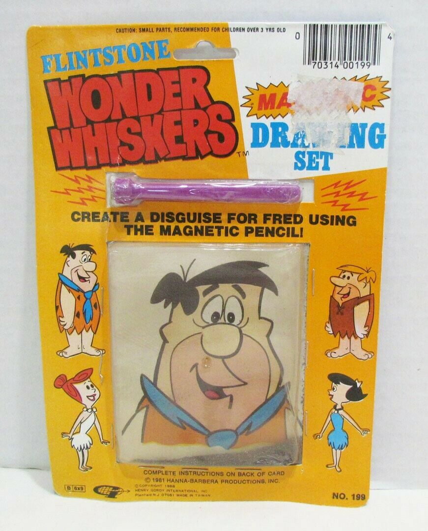 The Flintstones Fred Flintstone Wonder Whiskers Magnetic Drawing Set 1981 Gordy
