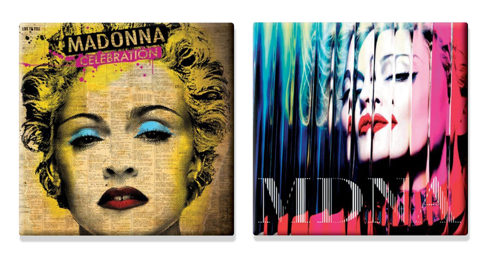 Madonna 2 X Fridge Magnet Albums New Official Gift Set One Size